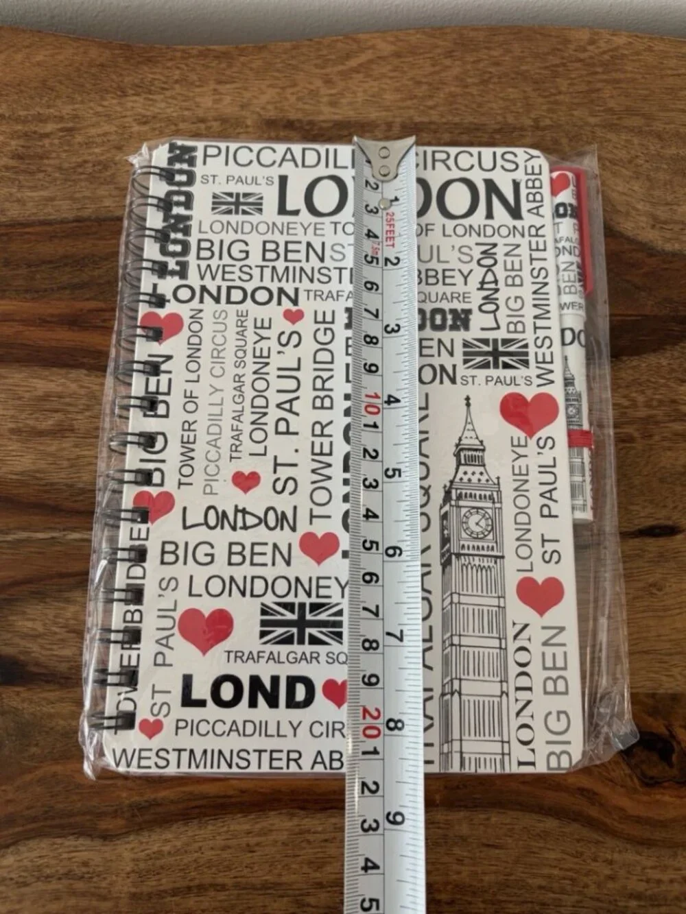 London Big Ben Spiral Ruled Notebook Journal